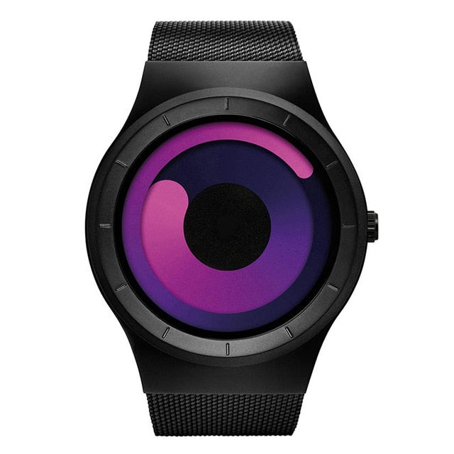 Men's Casual Party Watch. Cool Neon Quartz Steel Mesh Watch. WickedYo